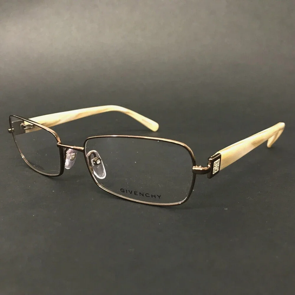 Givenchy Eyeglasses Frames VGV 204 COL.SCCX Brown Beige Horn Rectangle 53-16-135